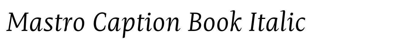 Mastro Caption Book Italic